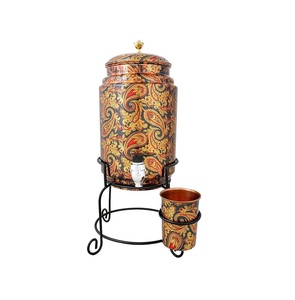 Olla dispensadora de agua de cobre para uso diario en el hogar, tienda de oficina, uso para fiestas, con soporte de Metal y vidrio de cobre, uso para fiestas de bodas más vendido - Product Image 2