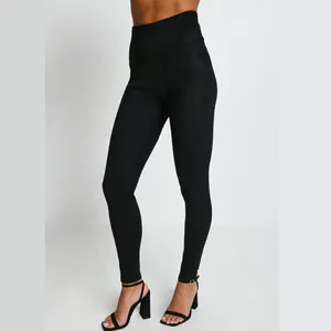 Macacão de treino para mulheres pretas, leggings magros e com logotipo personalizado, design OEM, etiqueta para ioga, fitness, corrida e treino