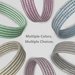 Coloré 60W USB-C USB-C câble de charge rapide MFI certifié Nylon diamant veste PVC boîtier tresse blindage ordinateur IOS Stock - Product Image 4