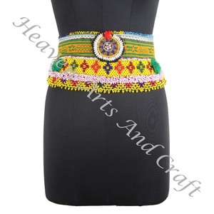 Ceinture vintage perle de danse du ventre ceinture traditionnelle afghane Kuchi Tribal BB047 Old Banjara Real Vintage Handmade Beaded Belts - Product Image 1