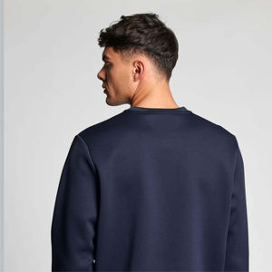 เสื้อสเวตเตอร์คอตตอนคอตตอนคอกลมสำหรับผู้ชาย, เสื้อสเวตเชิ้ตผ้าคอตตอนผ้าฟลีซคอกลม100% สบายสำหรับฤดูหนาวดีไซน์แบบปัก - Product Image 3