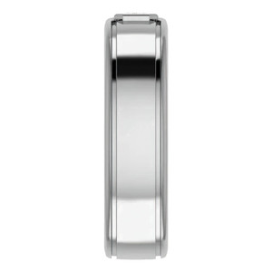 Bague de mariage unisexe SHREYA DIAM en argent 925 plaqué rhodium avec moissanite émeraude sertie à griffes de 0,27 ct, design géométrique classique - Product Image 4