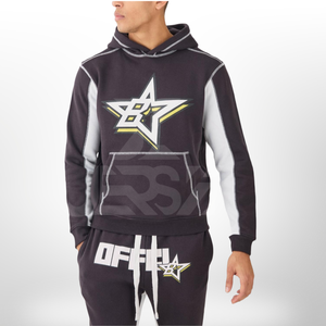 Conjunto Deportivo Unisex de Talla Grande con Capucha y Cordón Ajustable, 100% Algodón, Corte Regular, Pantalones Deportivos a Juego - Product Image 1