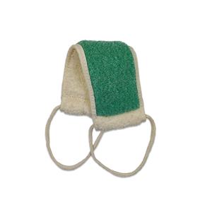 100% naturel fait à la main Poly coton corps épurateur double face dos Massage luffa haute qualité gants de bain pour des soins du corps rapides - Product Image 5