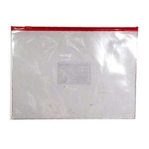Enveloppes en plastique transparent avec fermeture à glissière Protection sécurisée pour documents - Product Image 2