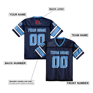 Maillot de football américain personnalisé 2025 à manches courtes respirant pour adulte – Vente en gros OEM pour équipes sportives – Séchage rapide - Product Image 5