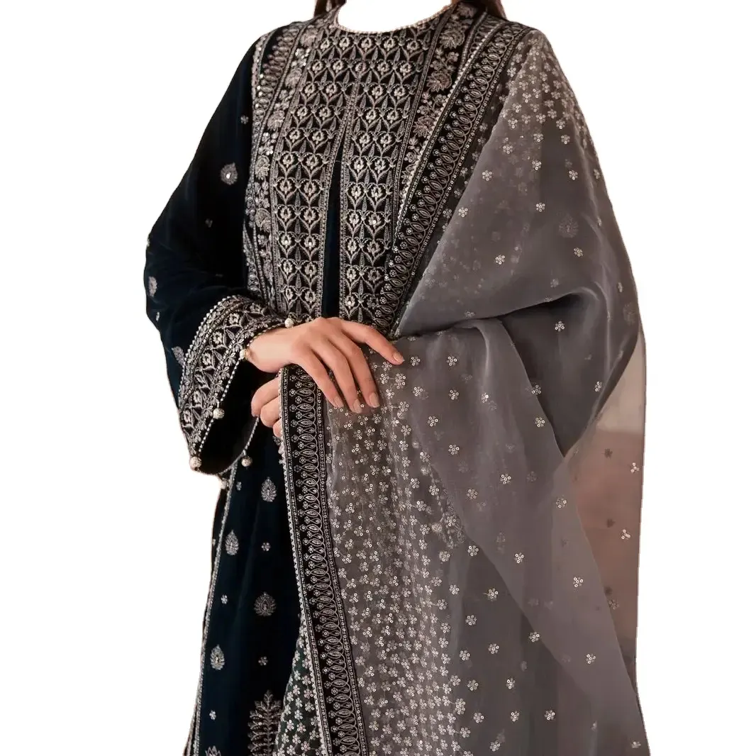 2024 femmes pakistanaises nouveau Design pelouse Shalwar Kameez avec Dupatta meilleur prix de vente 100% robe de pelouse pure pour les dames