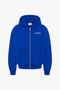 Conjunto de Sudadera con Capucha y Pantalones Deportivos Unisex Azul con Cremallera, Ropa Deportiva de Moda, Transpirable, para Gimnasio, con Logotipo Personalizado, Cómodo para Invierno - Product Image 5