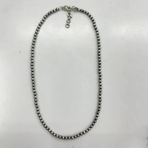 Venta caliente estilo Vintage Natural Navajo Beads joyería/collar hecho a mano de plata esterlina, collar de cuentas de plata Navajo de 12 MM - Product Image 1