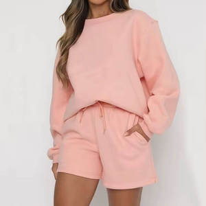 Camisa de estilo callejero de gran tamaño y conjunto de mujer por encima de la rodilla, decoración con cremallera, atuendo a juego para cada ocasión - Product Image 2