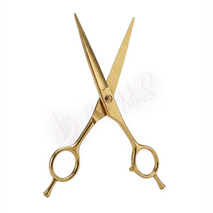 Tijeras de Peluquería Profesionales de 6 Pulgadas, Acero Inoxidable, Acabado Dorado, Tijeras de Peluquería para Salón - Product Image 1