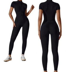 Combinaison de sport sans couture de haute qualité pour le yoga et le fitness, intégrée, 100 % polyester, extensible dans les quatre sens - Product Image 2