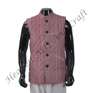 2025 nouveau imprimé en gros et fabrication bas prix indien main matelassé manteau main bloc imprimé Kantha veste - Product Image 6