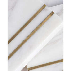 ที่รองแก้วหินอ่อนลายทางสีทองสำหรับตกแต่งบ้าน - Product Image 1