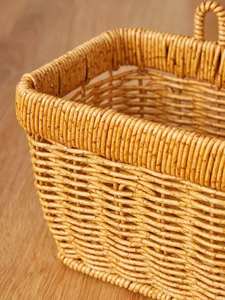 Panier en rotin tissé à la main du Vietnam, écologique, organisateur de cuisine pour ranger les ustensiles de table, les essentiels quotidiens, servir les fruits secs - Product Image 2