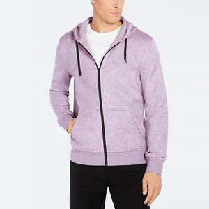 Sudadera con capucha de poliéster/algodón con cremallera de ajuste regular para hombre de alta calidad con forro polar pesado en blanco de 300gsm al por mayor - Product Image 6