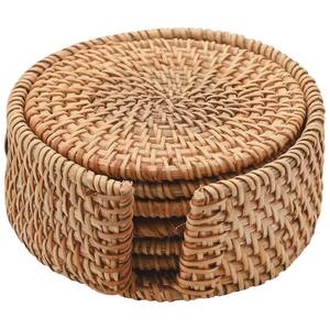 Dessous de plat de cosse de maïs de ménage tapis herbe tressée Table à manger ronde paille tissée à la main coussin isolant à Star Crafts Inde - Product Image 6