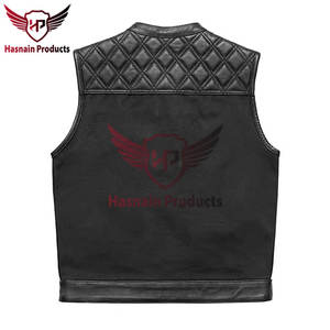 Premium Quality Spring Autumn Plus Size Thickened Cowhide <b>Waistcoat</b> <b>for</b> <b>Men</b> Lapel Black Slim Fit Genuine Leather Moto Vest - Product Image 2