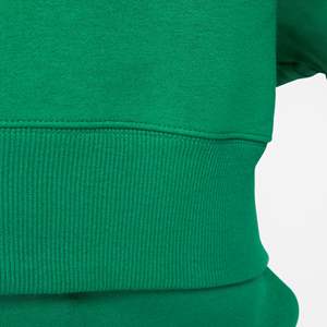 Relaxed Fit Ribbed <b>Crewneck</b> 70% Cotton 30% Recycled Polyester Fleece Ribbed Cuffs and Hem Irish Green Crop Sweatshirt - Product Image 4