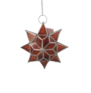 Vente en gros en vrac Suspension en fer Étoile couleur feuille d'or Taille moyenne Tenture murale Décoration faite à la main en vrac - Product Image 4