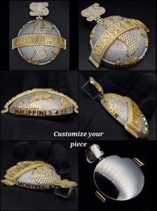 Pendentifs et breloques de luxe unisexe 2024 en argent sterling 925, style hip-hop, personnalisables, avec moissanite taille brillant VVS et placage or glacé - Product Image 3