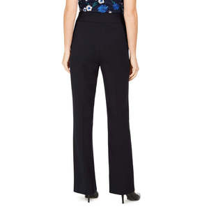 Pantaloni Eleganti da Donna Calvin Klein Blu Navy a Vita Alta con Bottoni Antipiega Taglia 10 Petite - Product Image 2
