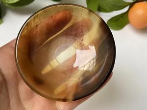 Cuenco de cuerno pulido de alta demanda con acabado orgánico para aperitivos o baratijas y uso en oficina disponible a precio de fábrica - Product Image 5