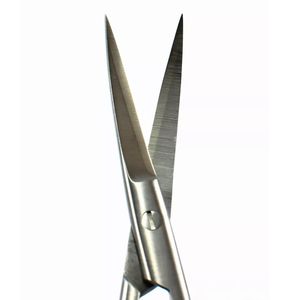 Ciseaux professionnels en acier inoxydable TC LaGrange incurvés 14 cm demi finition dorée Instrument chirurgical dentaire de précision approuvé CE - Product Image 4