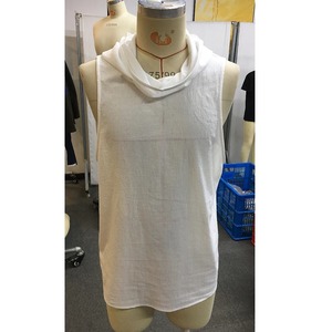 Gilet d'été sans manches pour hommes Chemise à capuche respirante en lin Débardeurs décontractés pour hommes Sports d'extérieur Vêtements de gymnastique S-3XL - Product Image 6