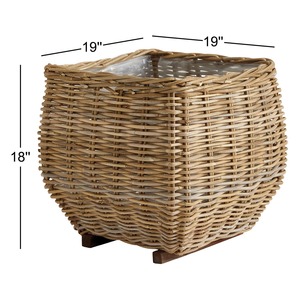 Rattan <b>basket</b> <b>for</b> <b>plants</b> and items Handmade Storage <b>Basket</b> Wholesale eco-friendly Made in Viet Nam - Product Image 2