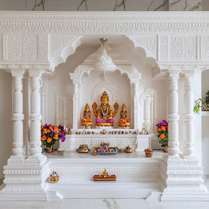 Fait à la main indien Golden Lord Ram avec Hanuman Statue en laiton Figurine Sculptures Décoration de la maison Articles cadeaux 9.00 pouces - Product Image 2