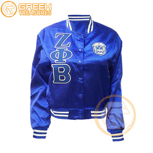 Chaqueta universitaria personalizada Zeta Phi Beta, ropa de hermandad, cresta bordada de satén transpirable de alta calidad y letras más finas para mujer - Product Image 4