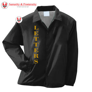 Veste en polyester pour femmes, brodée sur mesure, avec lettres grecques Alpha Phi Sorority et Fraternity, en nylon, pour entraîneurs - Product Image 1