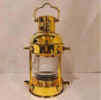 Nautique Antique argent or laiton mineur lampe à huile bateau bateau lanterne pour la décoration utilise le meilleur cadeau Orange mineur lampe
