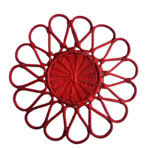 Posavasos de mimbre de ratán Natural tejido a mano vietnamita estilo jacinto de agua antideslizante impermeable estera de aislamiento térmico - Product Image 5