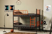 Lit superposé double en métal de luxe VAYA HAPPY DREAMS pour dortoir, école, chambre d'enfants, 90x200cm/100x200cm, multicolores