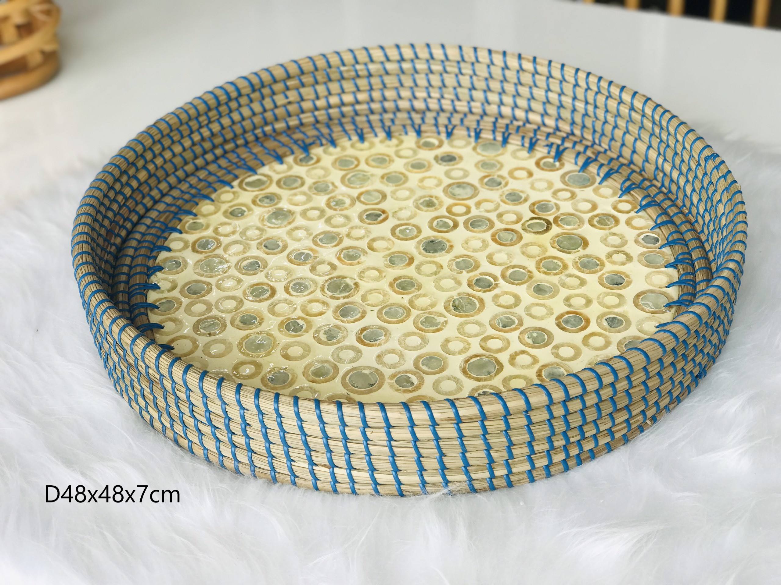 natural color with blue string