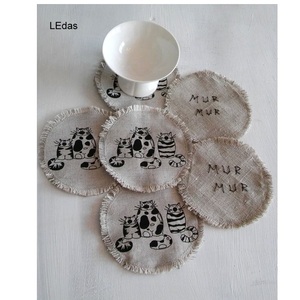 Cheap Price Round Shape Soft Cloth Elegant Linen <b>Coaster</b> for Home Restaurant <b>Table</b> <b>Coaster</b> - Product Image 3