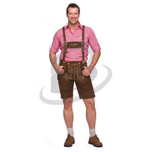 Costume d'Oktoberfest allemand de luxe pour adulte, style traditionnel bavarois, Lederhosen, festival de la bière, style vintage pour homme, respirant et embossé - Product Image 6