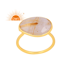 แหวนพลอยสังเคราะห์สีเงินสเตอร์ลิงสีทองธรรมชาติผู้ผลิตเครื่องประดับแบบวางซ้อนกันได้ - Product Image 1
