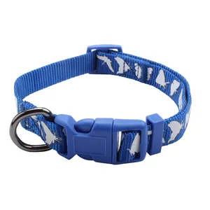 Collar de perro de lujo de la mejor calidad, correas de nailon de poliéster duraderas fuertes con característica de ruptura, decoración de plumas con patrón impreso - Product Image 5