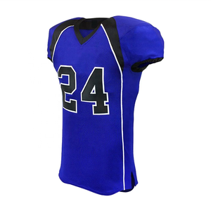 Maillot de football américain personnalisé 2024, haute qualité, manches courtes, uniforme par sublimation, respirant, grande taille, 100% polyester - Product Image 1