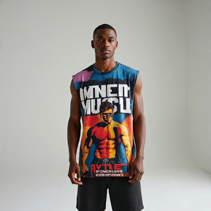 Stylish Fitness Sleeveless Tank Tops <b>Men's</b> Gym Fitness Bodybuilding O-Neck Quick Dry Lightweight <b>Singlet</b> Top - Product Image 5