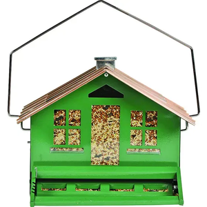 Mangeoire à oiseaux en métal suspendue créative aspect simple et attrayant haute finition pour jardin extérieur et décoration intérieure faite à la main en vrac - Product Image 5