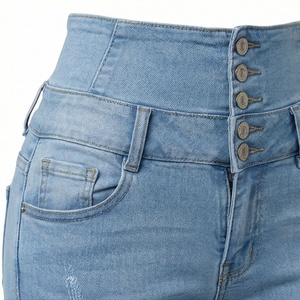 Pantalones Vaqueros de Pierna Ancha para Mujer, Estilo Boyfriend, Cintura Media, Color Personalizado, Transpirables, de Algodón, Ropa Urbana - Product Image 4