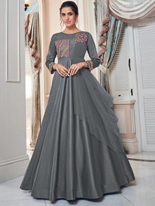 Pakistan lụa đẹp phong cách thiết kế đám cưới khâu maxi Bridal thêu Maxi Dress - Product Image 6