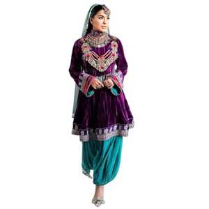 Dernières créations de robes afghanes pour femmes, broderie lourde, longueur genou, robes traditionnelles afghanes Kuchi, robes de fête, danse du ventre, robes vintage - Product Image 1