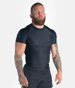 Camiseta Deportiva de Manga Corta para Hombre, Transpirable, Ecológica, 100% Poliéster, de Secado Rápido, Elástica, para Natación - Product Image 5