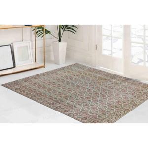 Geometric Pattern <b>Rugs</b> Soft Tones Brown <b>Tribal</b> Turkish Printed <b>Rug</b>,Nonwoven Soft <b>Rug</b> - Product Image 2