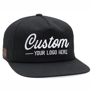 Gorra de Béisbol Personalizada de Alta Calidad, Estilo Vintage, 6 Paneles, Estructurada, con Cierre a Presión, Logotipo Bordado en 3D, Visera Plana, Estilo Hip Hop para Hombre - Product Image 1